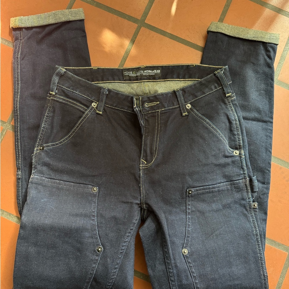 Dark Blue Straight Leg Women's Jeans